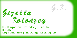 gizella kolodzey business card